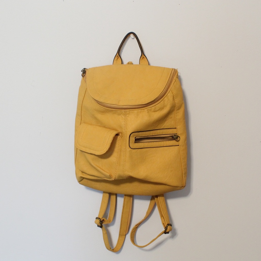 Yellow mini backpack